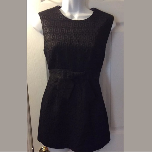 MILLY New York Black Peplum Tunic Textured Top Blouse Bow Shirt Designer Sleek - Picture 2 of 8